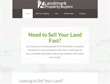 Tablet Screenshot of landmarkbuyers.com